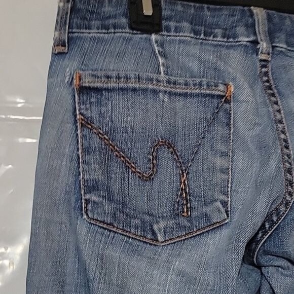 Citizens Of Humanity FAYE #003 Flared Jeans Size 29 Distressed Hem Medium Wash - Picture 6 of 12